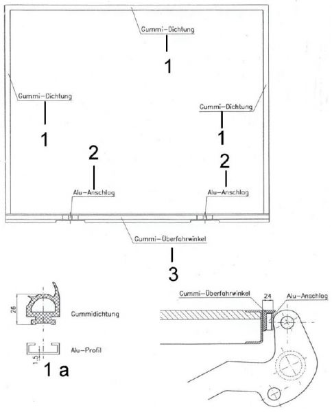 Heckportal Dichtsatz komplett für AMA