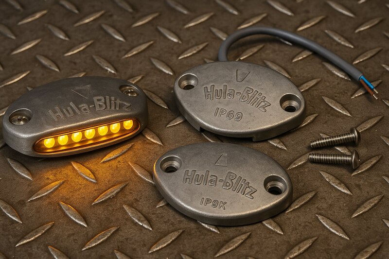 Hula Blitz Ladebordwand Warnleuchten Blitzleuchten Blinkleuchten